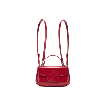 ONE TIME Synthetic Leather Backpack Regular Women's Vintage Red