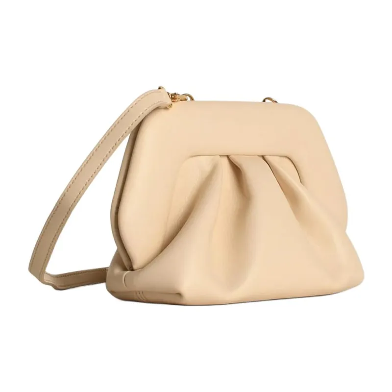 THEMOIRE GEA PU One Shoulder Clutch Women's Ecru-2