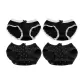 Black with White Edge *2+Black Dot *2 (4 Pack)