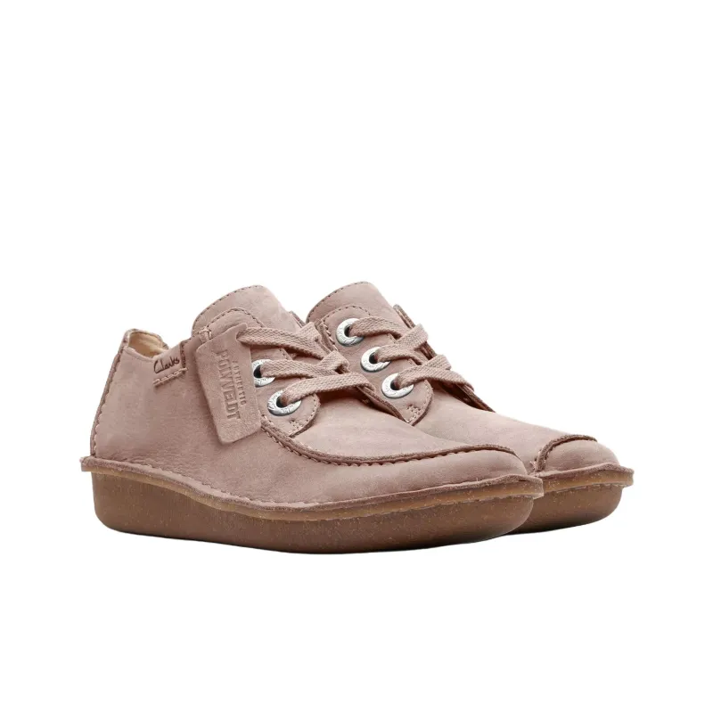 Clarks Funny Dream Low Top Casual Shoes Women's Light Pink-2