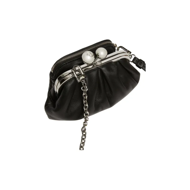 WEEKEND MaxMara Pasticcino Nappa Leather Wallet Women's Black-3