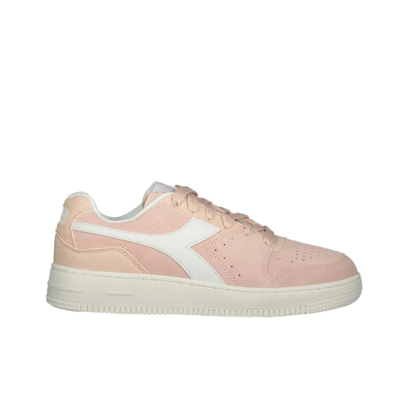 Diadora Anti Slip Wear Resistant Low Top Skateboard Shoes Women's Light Pink-1
