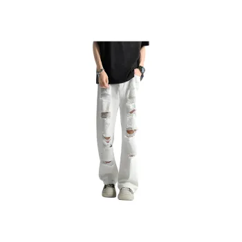 HKRXEC Jeans Men White