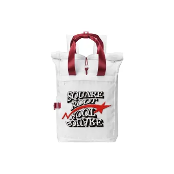 DRACONITE Polyester Backpack Regular Unisex Red And White Two Tone