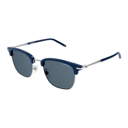 MONTBLANC Metal Acetate Browline Sunglasses Men's Blue