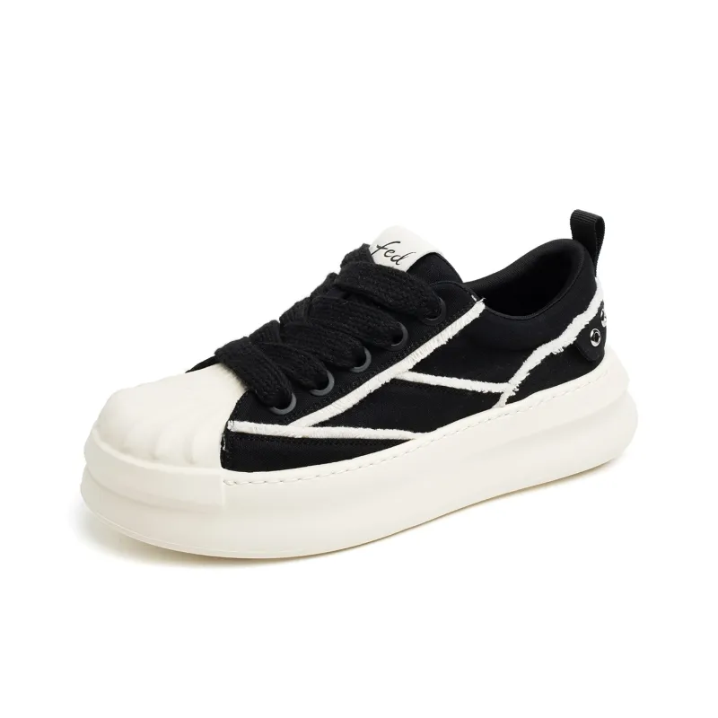 FED Low Top Skateboard Shoes Men's Black-1