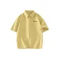 [Ice Silk Sun Protection Shirt]Linen Yellow (with Red Beans Black Chest Logo)