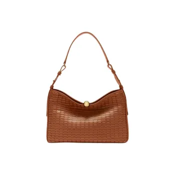 Furla Leather Shoulder Bag Tubas Women's Cognac Brandy