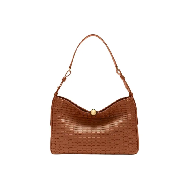 Furla Leather Shoulder Bag Tubas Women's Cognac Brandy-0