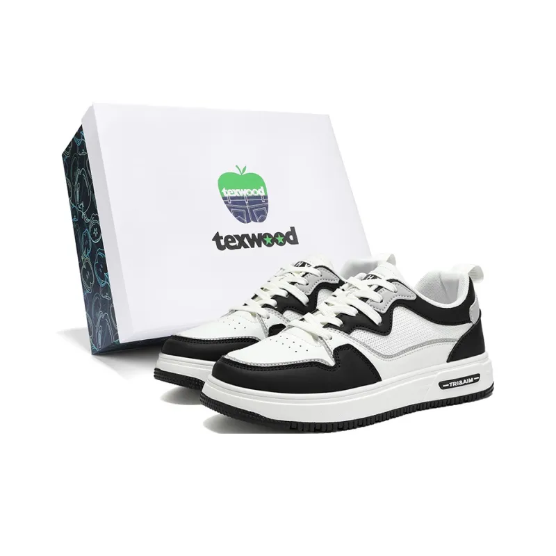 TEXWOOD Slip-Resistant Cushioning Abrasion-Resistant Low-Top Skateboard Shoes Men's-0