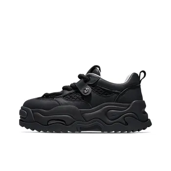 SALAXI Low Top Chunky Sneakers Unisex Black
