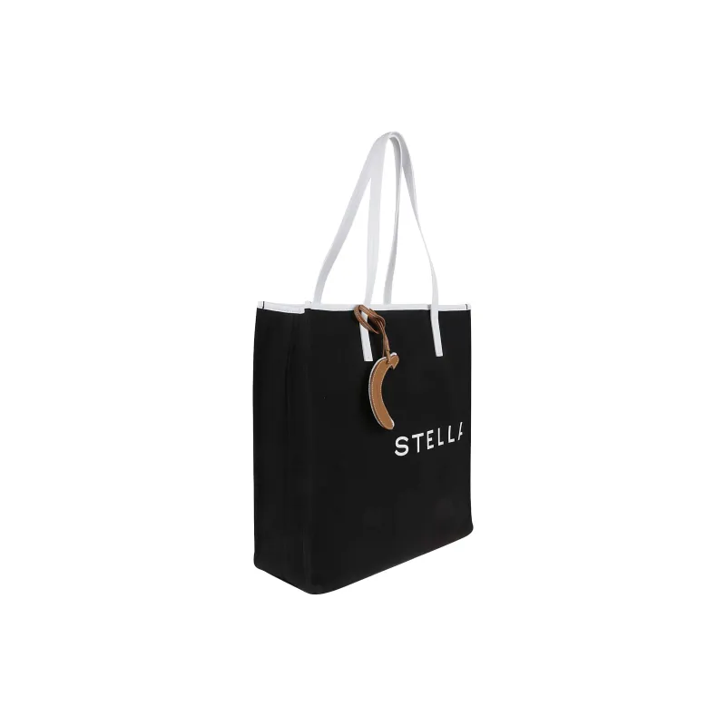 Stella McCartney Abaca Tote Bag, Shopping Bag, Handbag Women's Black-1