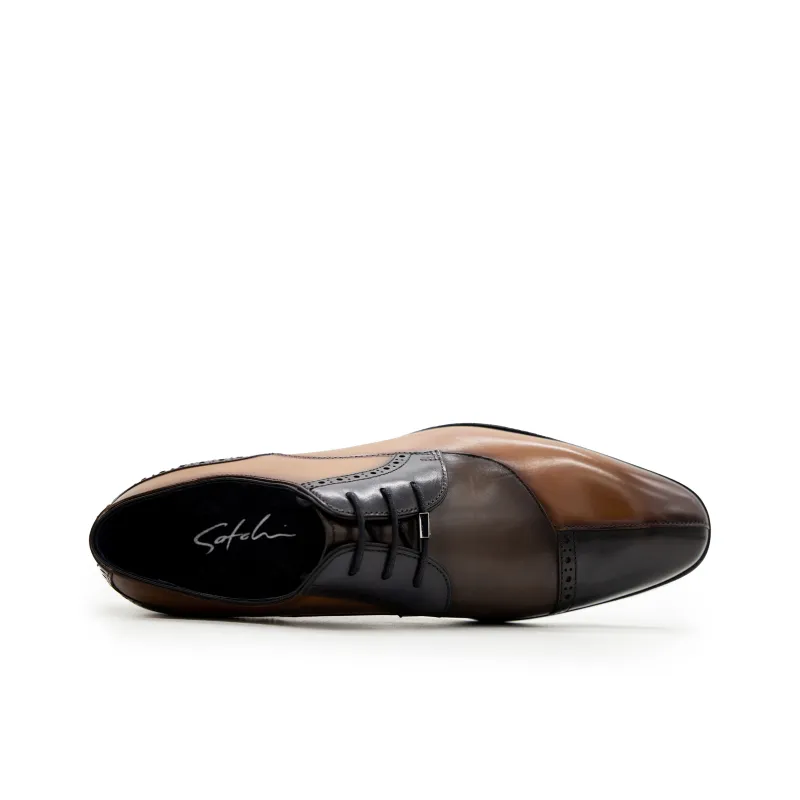 Satchi Dress Shoes, Derby Shoes Men's Yellow Gray-4
