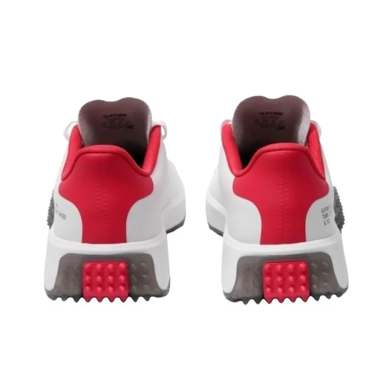 GFORE Waterproof And Wear resistant Low Top Golf Shoes Men's White Red-3