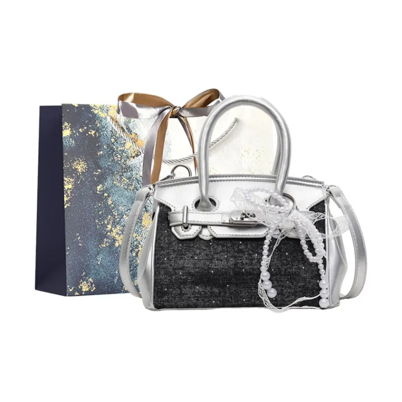 Iman's House PU Shoulder Bag, Crossbody Bag, Handbag Women's Sky Blue/Denim Blue/Black/Royal Blue-8