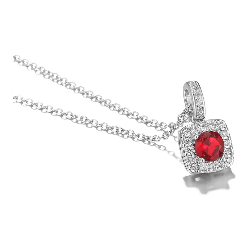 Clect Synthetic Cubic Zirconia Necklaces Women's-2