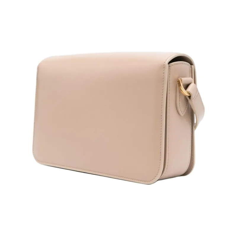 TF Lambskin Shoulder Bag Medium Size Women's Beige-1