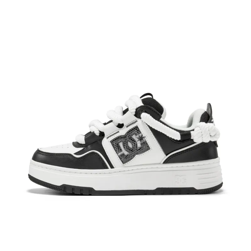 DC Shoes LNLAY CAS Low Top Skateboard Shoes Men's White Black-0