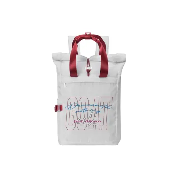 DRACONITE Polyester Backpack Unisex Red And White Two Tone