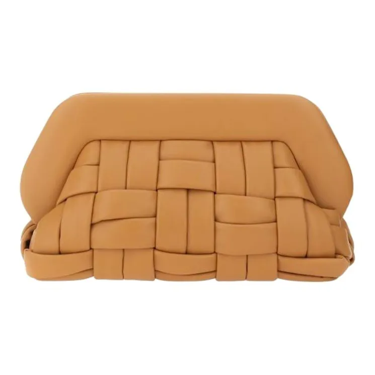 THEMOIRE Polyester Clutch Women's Brown-0