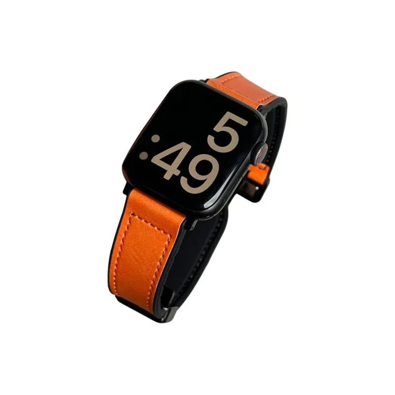 KVZUVUU IwatchS10/s9/8/7/6/Ultra Apple Compatibility Watch Band Leather Material-2