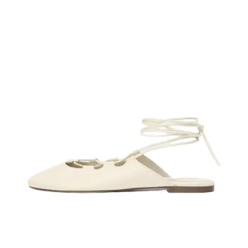 ZARA Casual Single Shoes 1cm Women's White