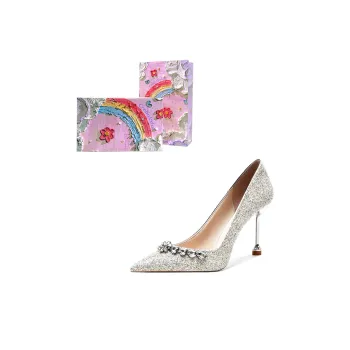 Crelinkxlat French Fairy Soft Princess Luxury Style Slim Heel High Heels Women's Champagne Gold