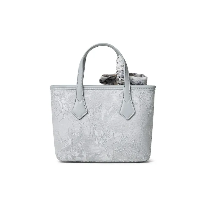 BOSTANTEN Fabric One Shoulder Handbag Women's Gray Butterfly-4