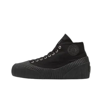 BALMAIN Riff High Top Canvas Shoes Women's Black