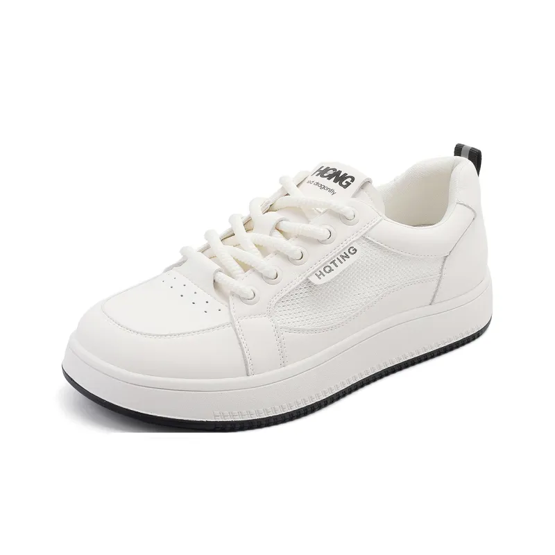RED DRAGONFLY Low Top Skateboard Shoes Women's White-1