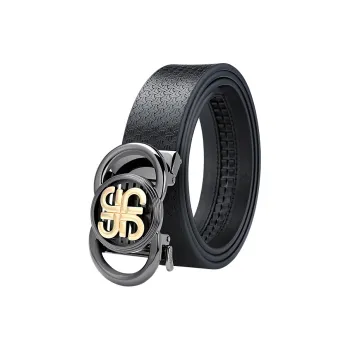 MILLIE'S Cow Split Leather Belts Men's Width 3.4cm