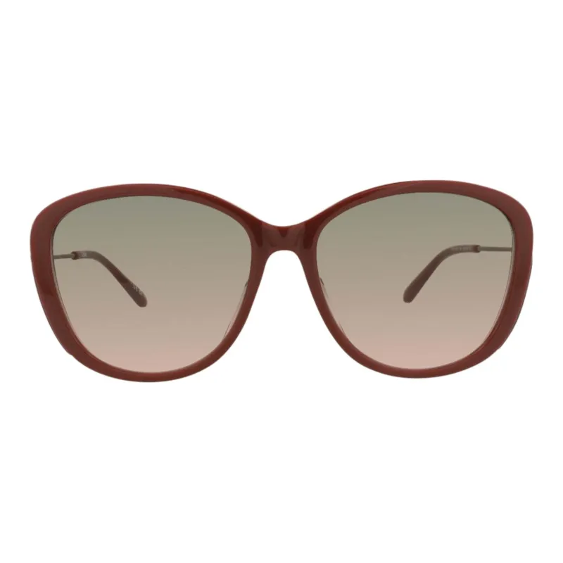 Chloe Recycled Acetate Metal Round Sunglasses Unisex Brown-1