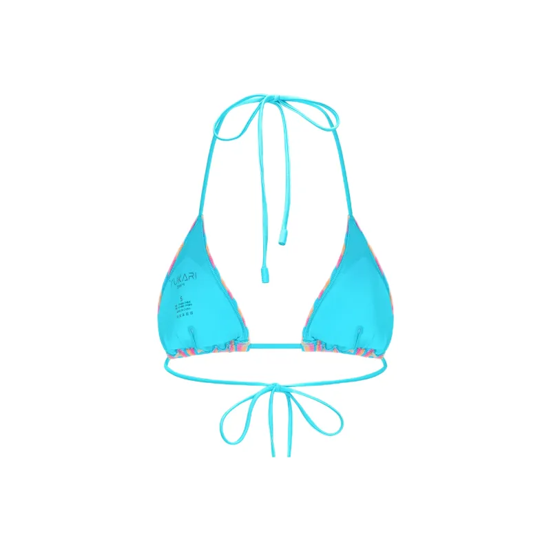 YUKARI SWIM Bikini Women's Pink Blue Orange Stripes-1
