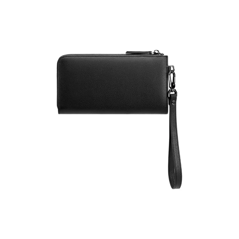 HLA Top Grain Cow Leather Wallet Regular Unisex Black-1