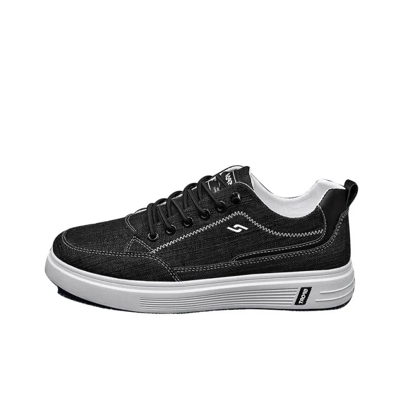 Yi Jiabao Slip Resistant Shock Absorbers Low Top Skateboard Shoes Men's-0
