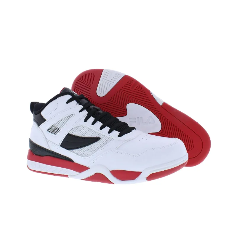 FILA Anti Slip Wear Resistant Low Top Casual Shoes Men's White Red-4