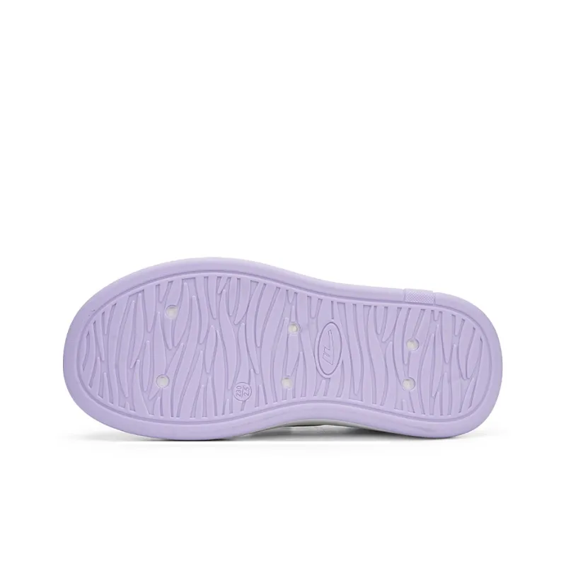 Warrior Anti Slip Wear Resistant Low Top Casual Shoes Women's Beige Purple-3
