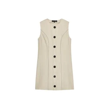 ZARA Sleeveless Dresses Women's Beige