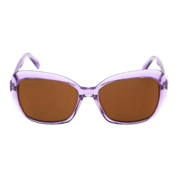 Swarovski Plastic Cat Eye Sunglasses Women's Purple-1