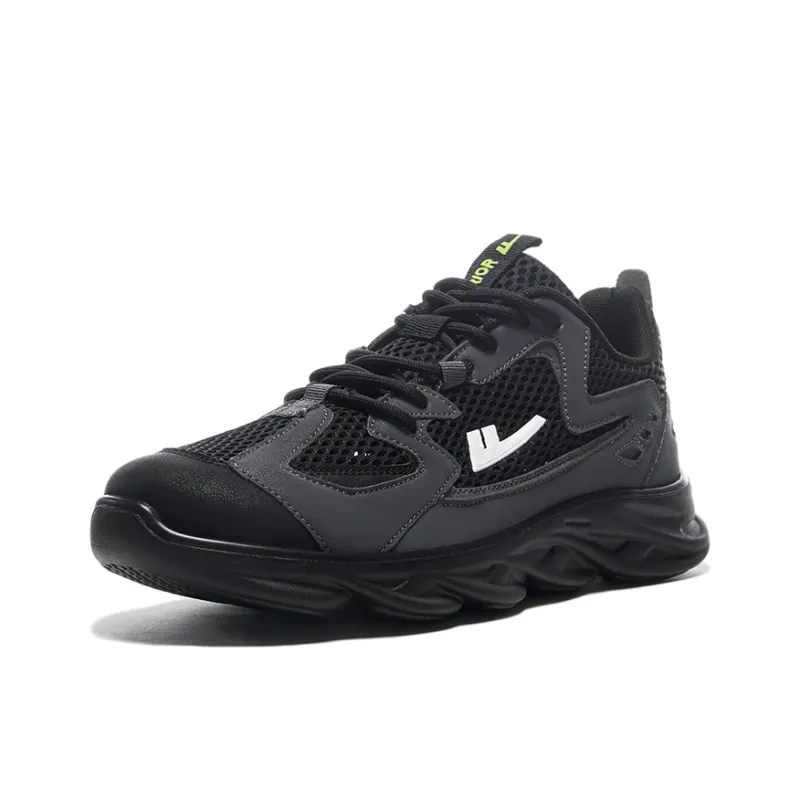 WARRIOR Running Shoes Men Low Top Black Gray-1