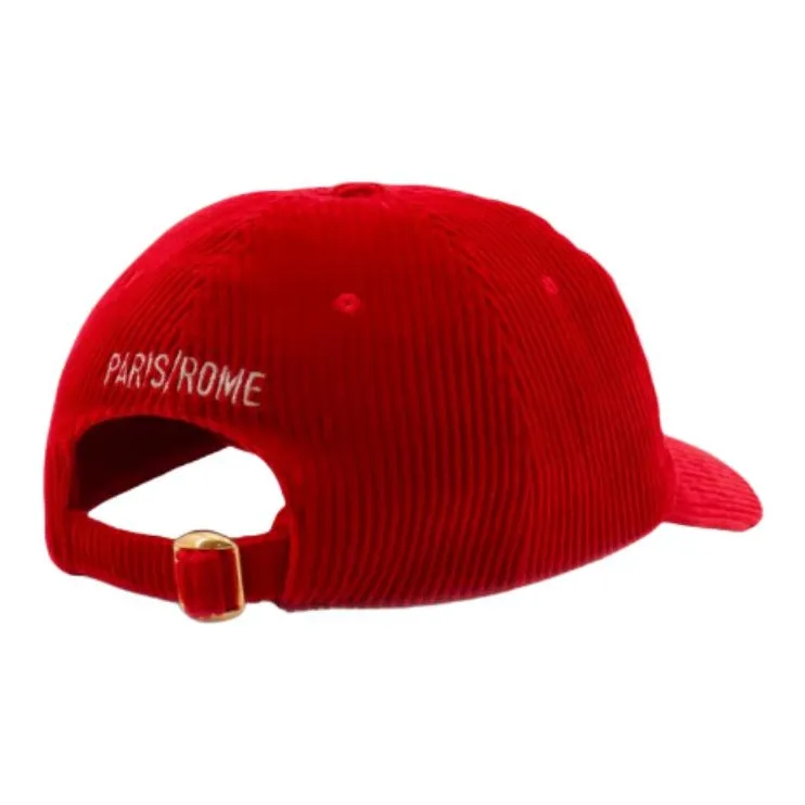 Valentino Cotton, Corduroy Baseball Caps Unisex Red-2