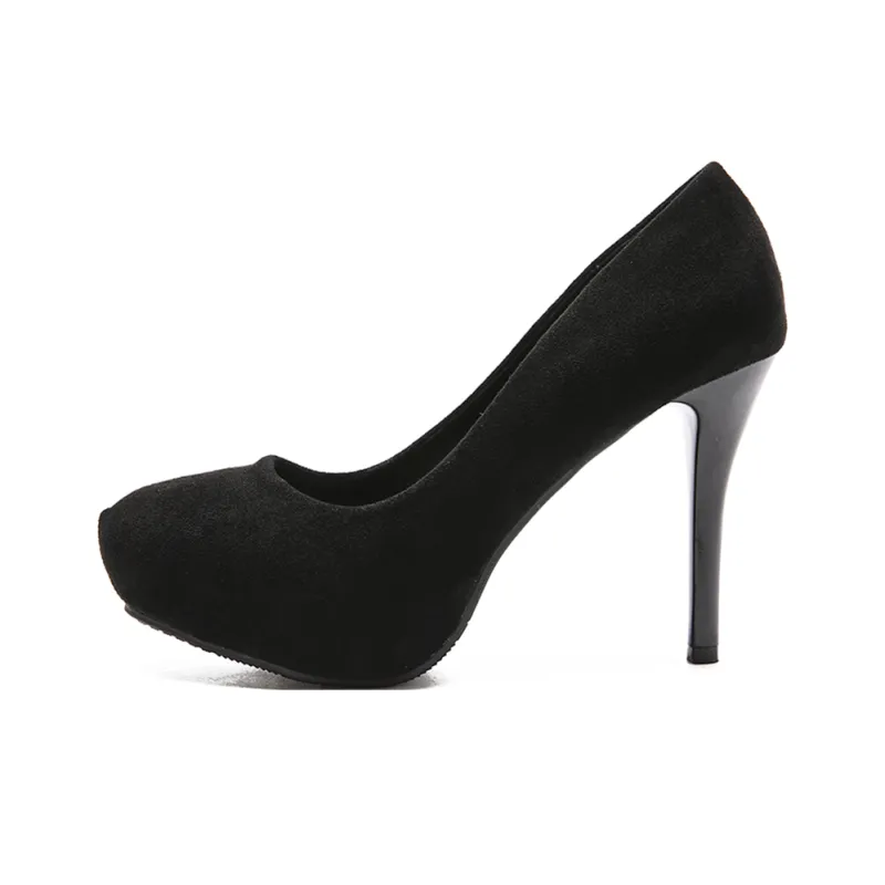GOSO Slim Heel High Heels Women's Black-0
