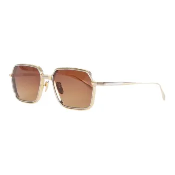 JACQUES MARIE MAGE Titanium Irregular Shape Sunglasses Men's Gold