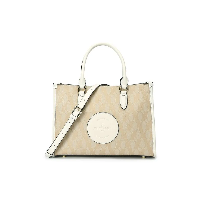 Montagut PVC Tote Bag, Handbag Women's Ecru-0