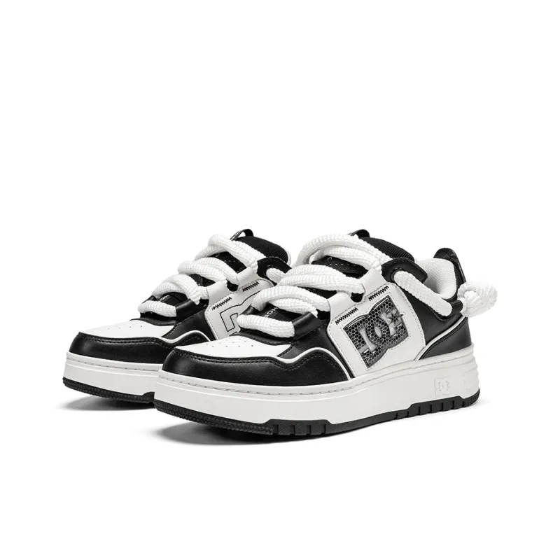 DC Shoes LNLAY CAS Low Top Skateboard Shoes Men's White Black-2