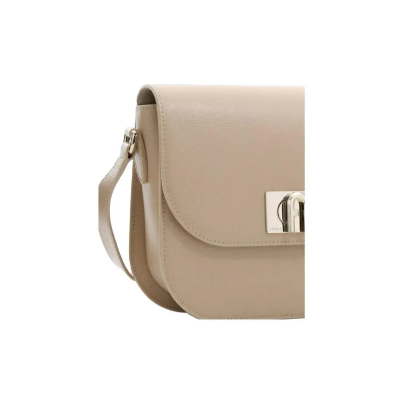 Furla Genuine Leather Crossbody Bags Women's Beige-1
