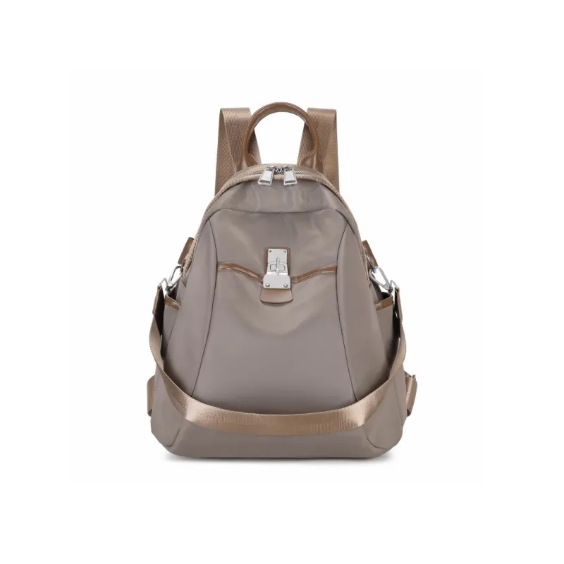 CORE BIRD Eco friendly Fabric Backpack Women's Elegant Black/Apricot/Apricot Gray/Ice Gray-3