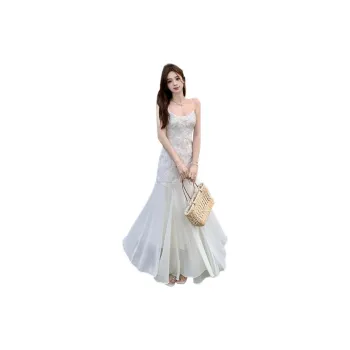 Mu Xiao Xin Slip Dresses Women's White