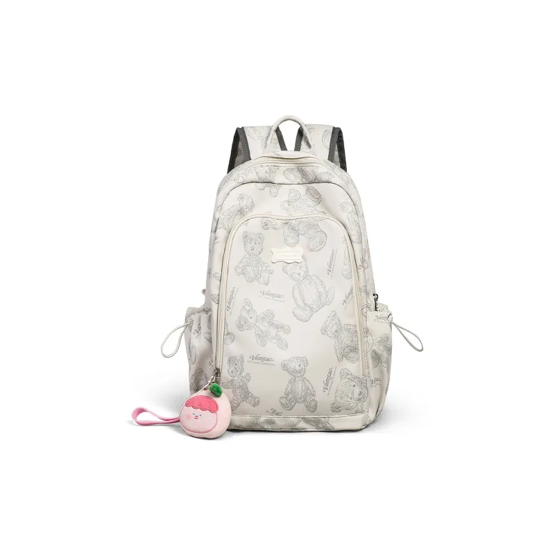 C°BANNER Fabric Backpack Tubas Women's Ecru/Purple-2