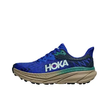 HOKA ONE ONE Challenger 7 Anti Slip Wear Resistant Low Top Trail Running Shoes Men's Blue